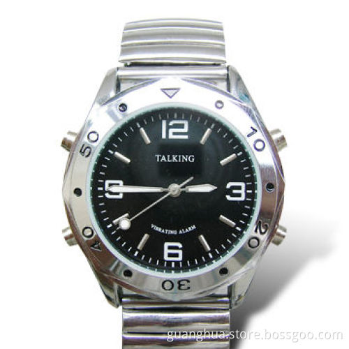 Talking Watch with Perpetual Calendar and Stainless Steel Case